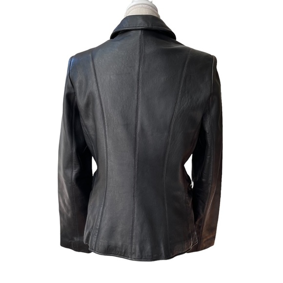 Siena Studio Black Zip UP‎ Leather Jacket Size: M - Picture 3 of 10